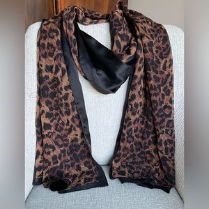 Adrienne Landau Silk Cheetah Print Scarf